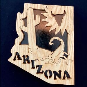 Arizona Wooden Wall Art Decor - Handmade